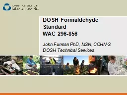 DOSH Formaldehyde Standard