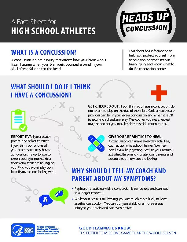 A Fact Sheet for HIGH SCHOOL ATHLETES