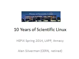 10 Years of Scientific Linux