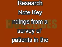   Accenture Research Note Key ndings from a survey of  patients in the United St