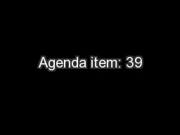 Agenda item: 39