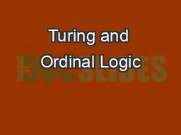 Turing and Ordinal Logic