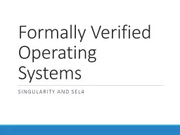 Formally Verified Operating Systems