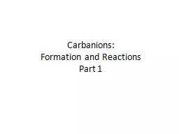 Carbanions