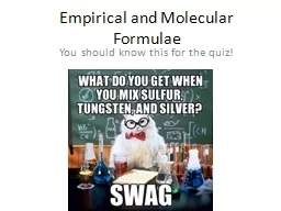 Empirical and Molecular Formulae