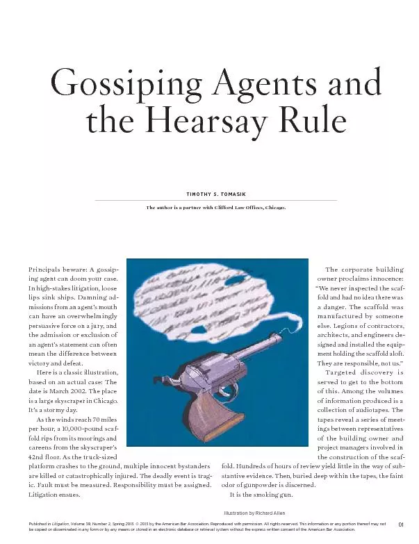 Gossiping Agents and the Hearsay RuleHY S. TOMA