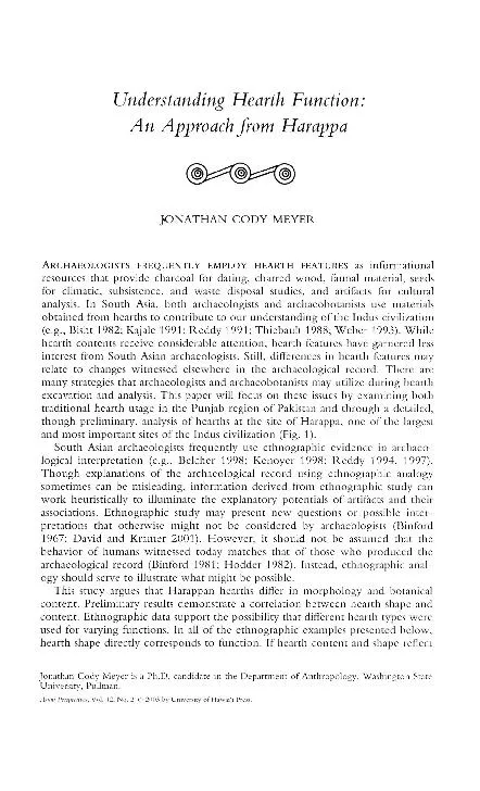 UnderstandingHearthFunction:AnApproachfromHarappaJONATHANCODYMEYERARCH
