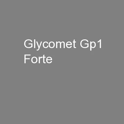 Glycomet Gp1 Forte