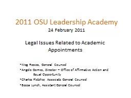 2011 OSU Leadership Academy