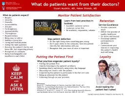 What do patients want from their doctors?