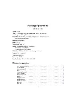 Package polynom December   Version