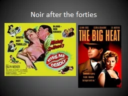 Noir after the forties