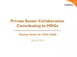 Private Sector Collaboration Contributing to
