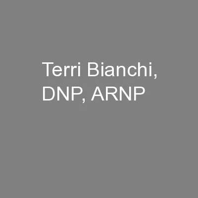 Terri Bianchi, DNP, ARNP