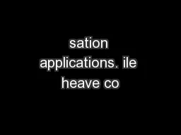 sation applications. ile heave co