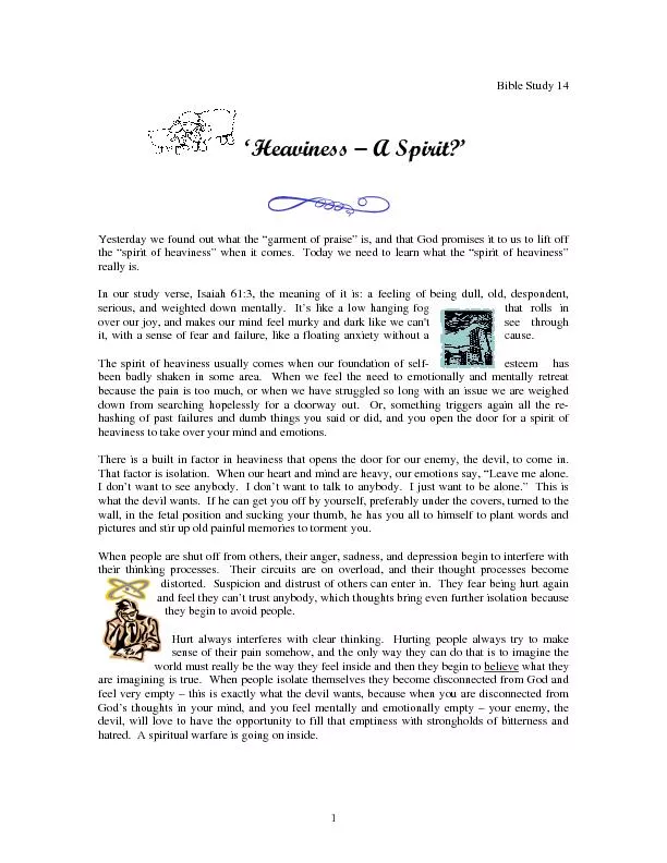 ‘Heaviness – A Spirit?’
