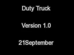 European Roadmap Heavy Duty Truck Version 1.0 21September 2012   
...