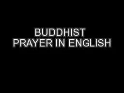 BUDDHIST PRAYER IN ENGLISH