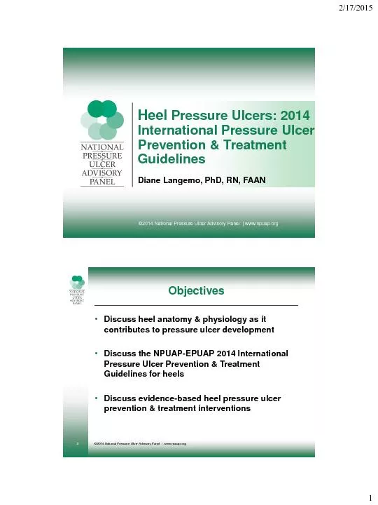 2014 National Pressure Ulcer Advisory Panel  | www.npuap.org