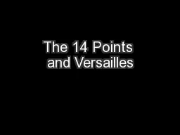 The 14 Points and Versailles