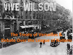 The Treaty of Versailles &