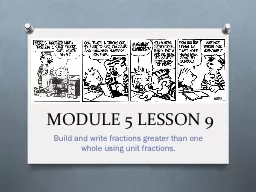 MODULE 5 LESSON 9