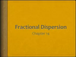 Fractional Dispersion