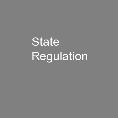 State Regulation