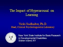 The Impact of Hyperarousal on Learning