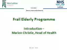 Frail Elderly Programme