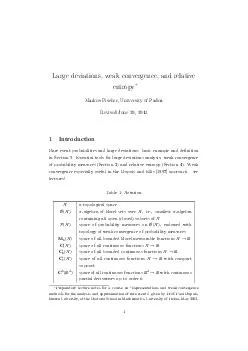 Large deviations weak convergence and relative entropy Markus Fischer University of Padua