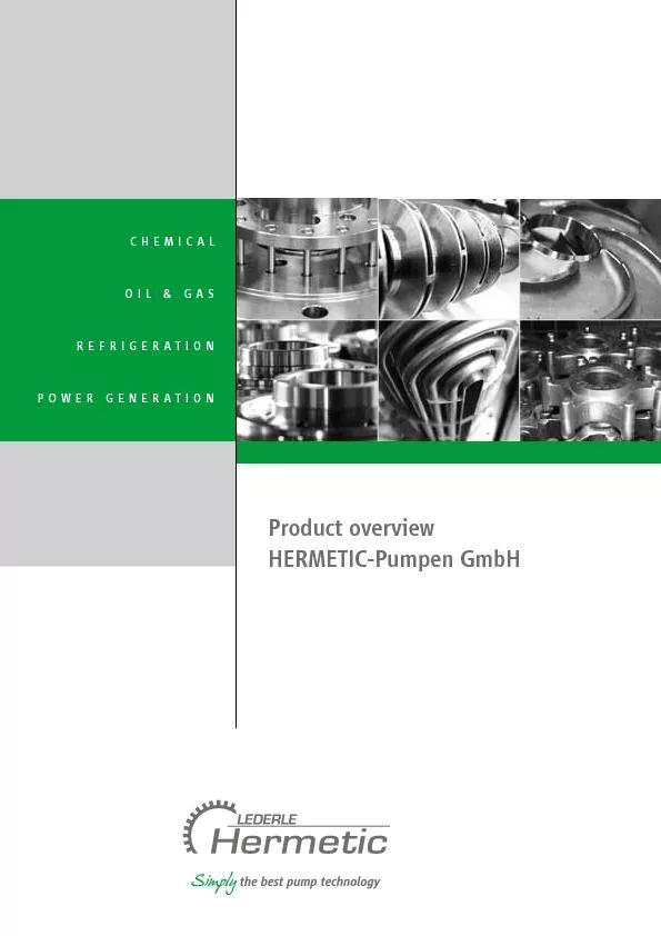 Product overview HERMETIC-Pumpen GmbH