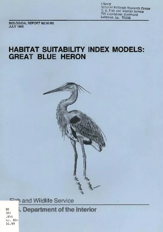 REPORT82(10.99)JULY1985HABITATSUITABILITYINDEXMODELS:EAT