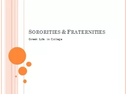 Sororities & Fraternities