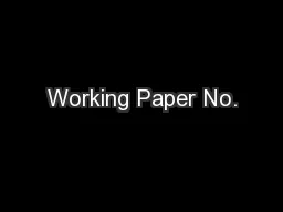 Working Paper No.