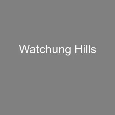 Watchung Hills