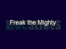 Freak the Mighty