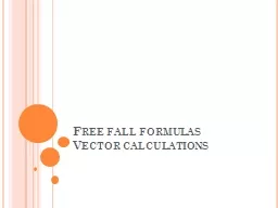 Free fall formulas