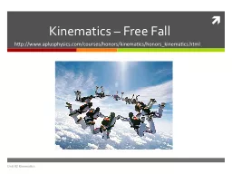 Kinematics – Free Fall