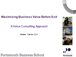 Maximising Business Value Before Exit
