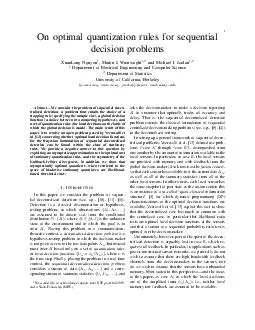 On optimal quantization rules for sequential decision problems XuanLong Nguyen Martin