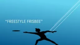 “Freestyle Frisbee”