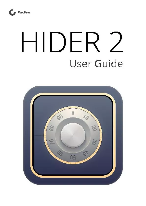 Hider 2 User Guide