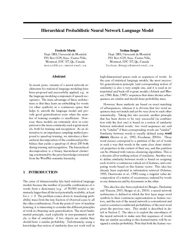 HierarchicalProbabilisticNeuralNetworkLanguageModel