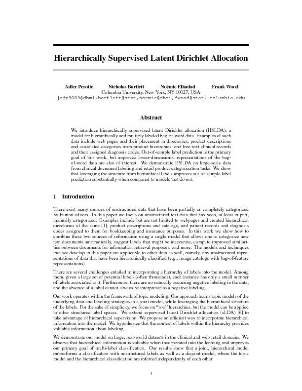 HierarchicallySupervisedLatentDirichletAllocation