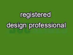 registered design professional