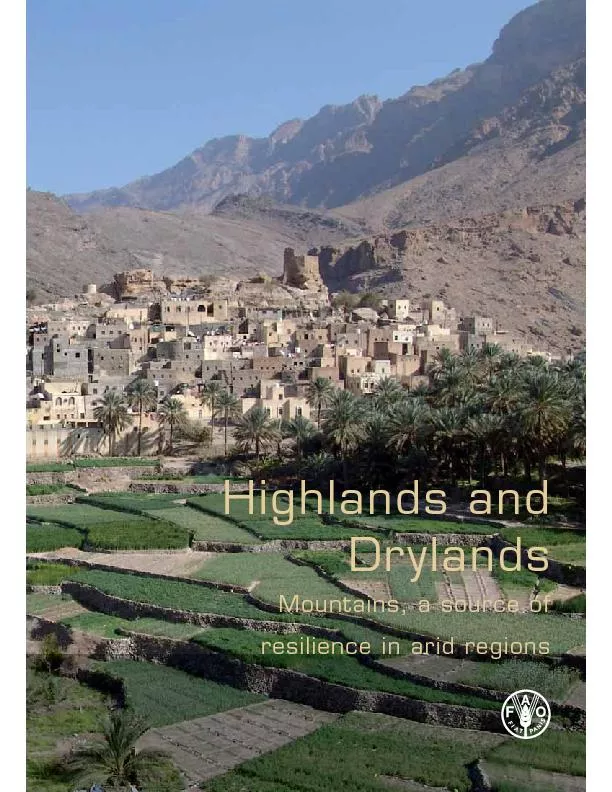 Highlands and Drylands Mountains, a source of
