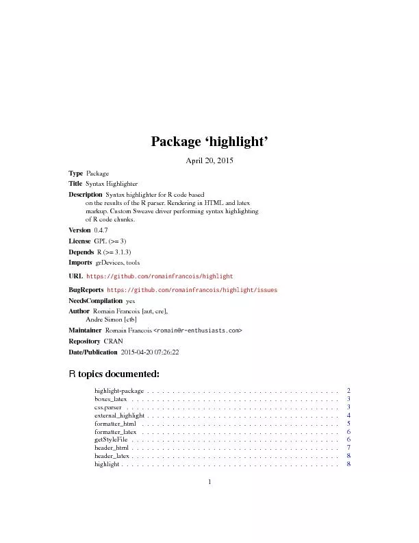 2highlight-packageHighlightWeaveLatex.................................