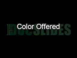 Color Offered