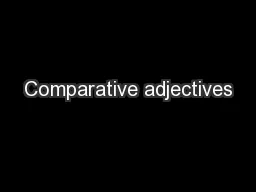 Comparative adjectives